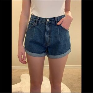 retro af jean shorts